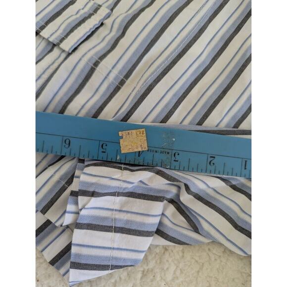 LEE LADIES WOMENS MID RISE REGULAR FIT SHORTS SIZE 8M BLUE STRIPE COLOR NEW - Picture 4 of 8